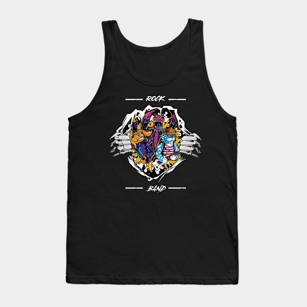 Animal Rock Band Dog and Cat Tank Top by BC- One- Shop